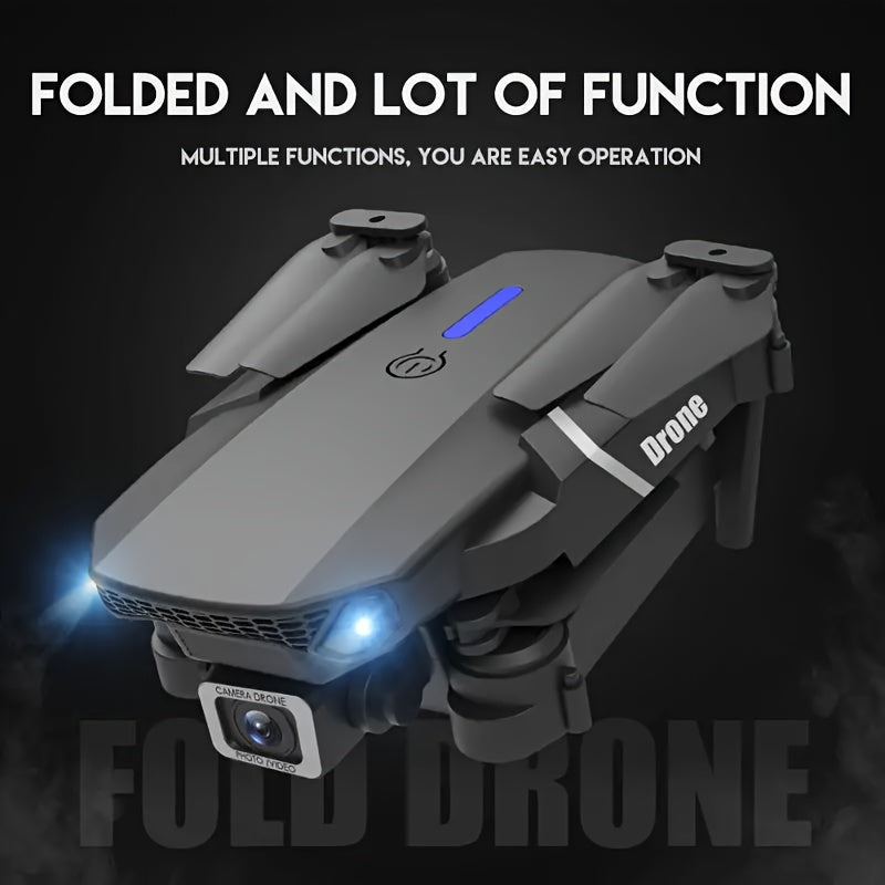 [E88 Drone] E88 Drone with HD Dual Cameras, Single Battery, One-Key Return, WiFi Connectivity, Aerial Photography Drone, Quadcopter Remote Control Drone, Christmas Halloween Thanksgiving Gift