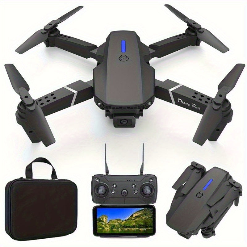 [E88 Drone] E88 Drone with HD Dual Cameras, Single Battery, One-Key Return, WiFi Connectivity, Aerial Photography Drone, Quadcopter Remote Control Drone, Christmas Halloween Thanksgiving Gift