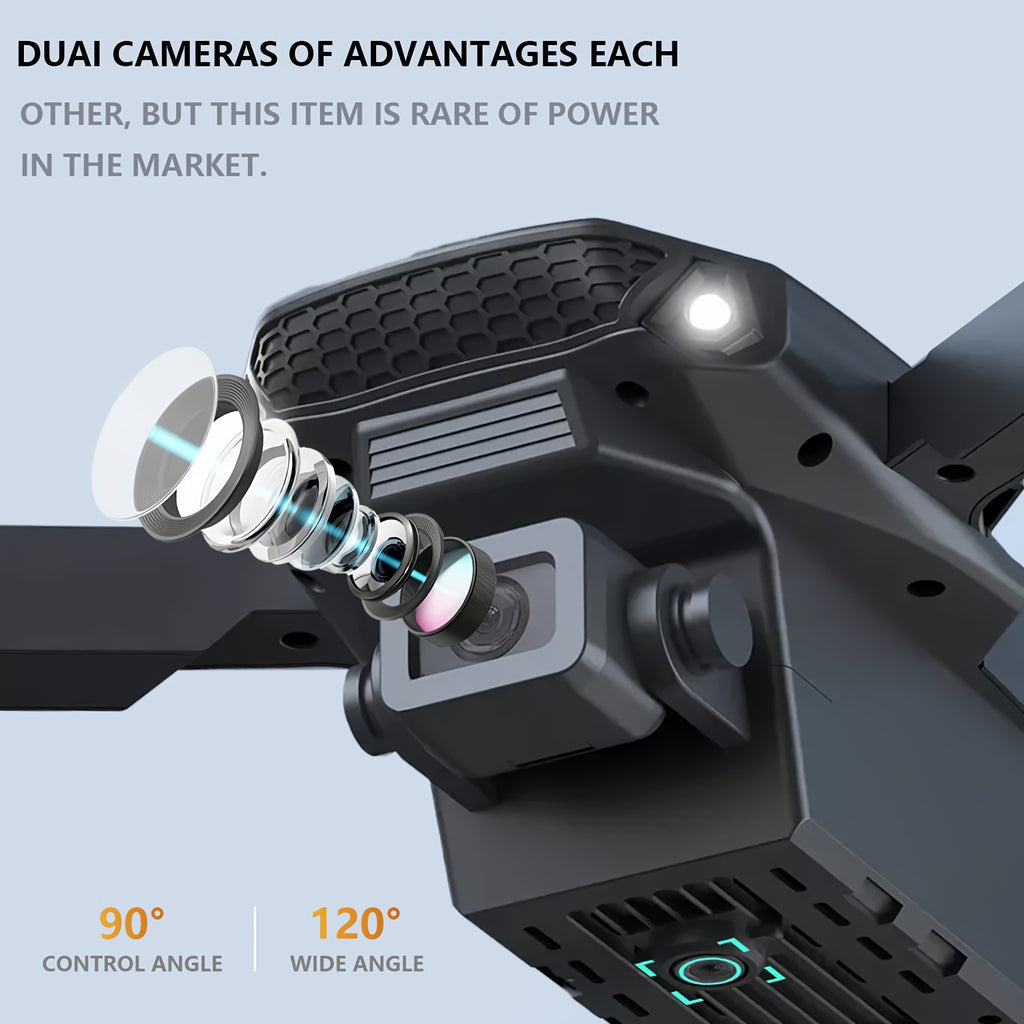 [E88 Drone] E88 Drone with HD Dual Cameras, Single Battery, One-Key Return, WiFi Connectivity, Aerial Photography Drone, Quadcopter Remote Control Drone, Christmas Halloween Thanksgiving Gift
