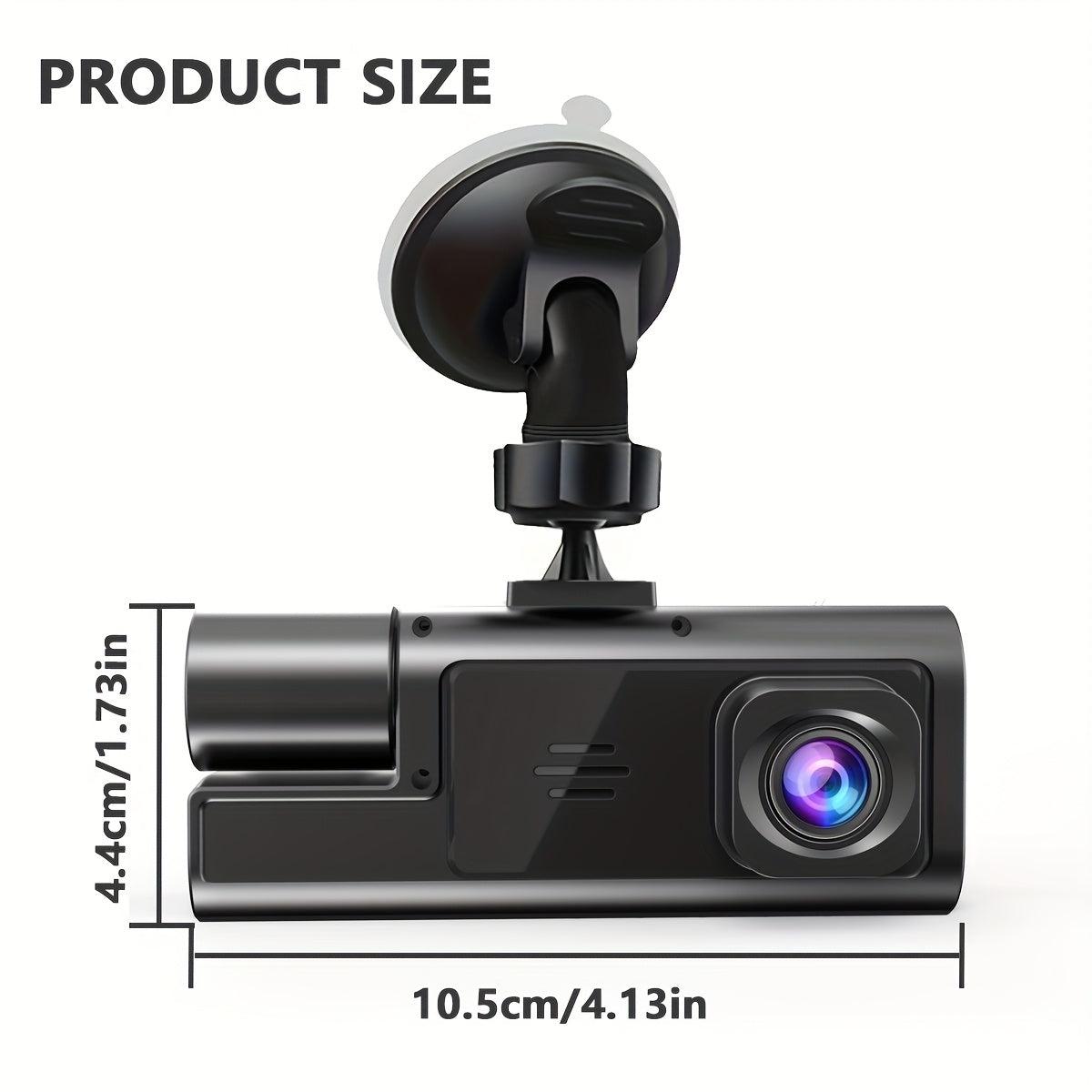 HD 1080P Front & Interior Dash Cam – Compact Car DVR with 170° Wide-Angle Lens, Night Vision, 24-Hour Parking Monitor, Loop Recording, G-Sensor – SD Card Not Included.
