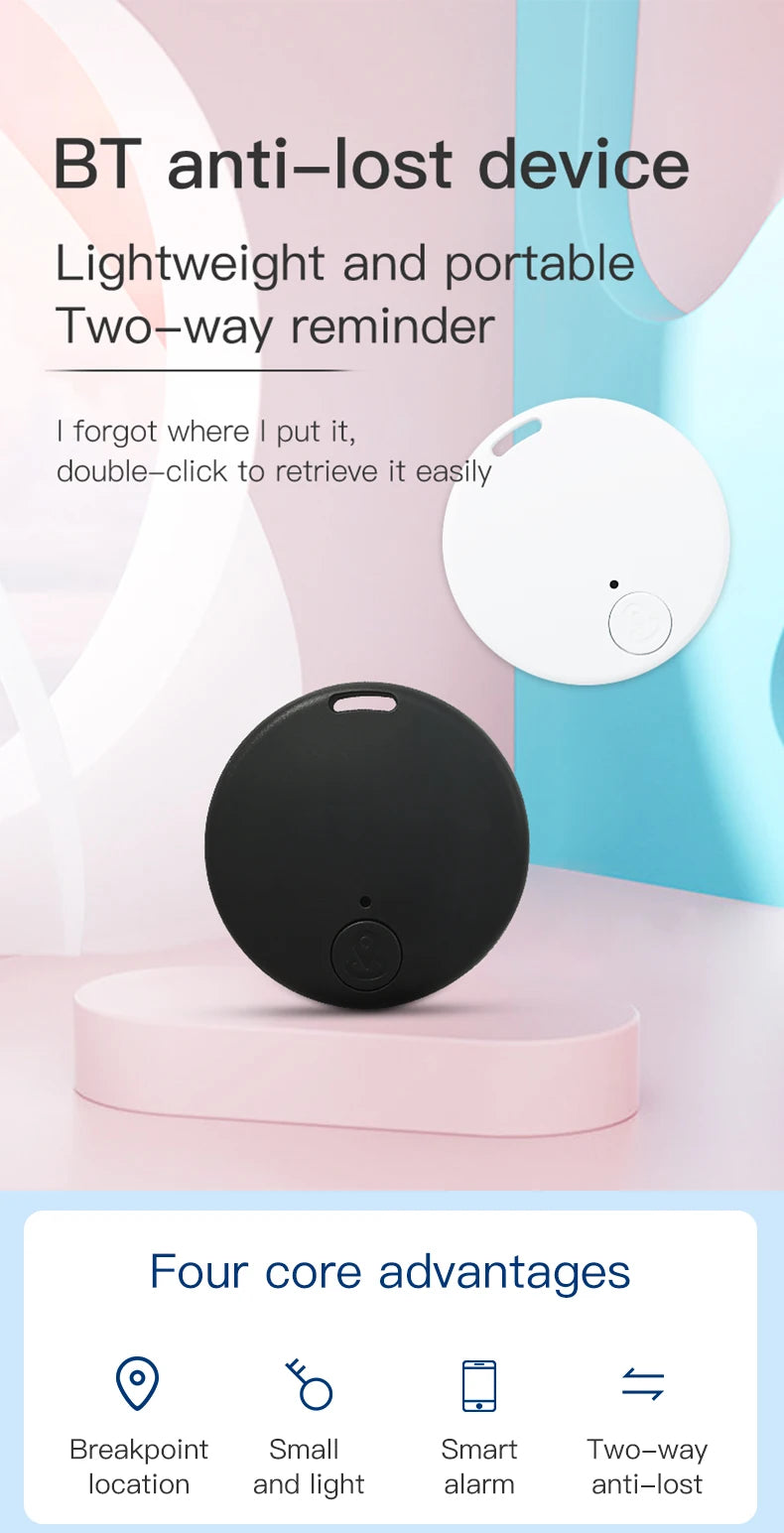 🔍 Mini GPS Tracker | 🧭 Anti-Lost Alarm | 🐾 Smart Bluetooth® Key Finder for Pets, Kids, Wallets & Keys | 🔑 Portable Tag & Locator