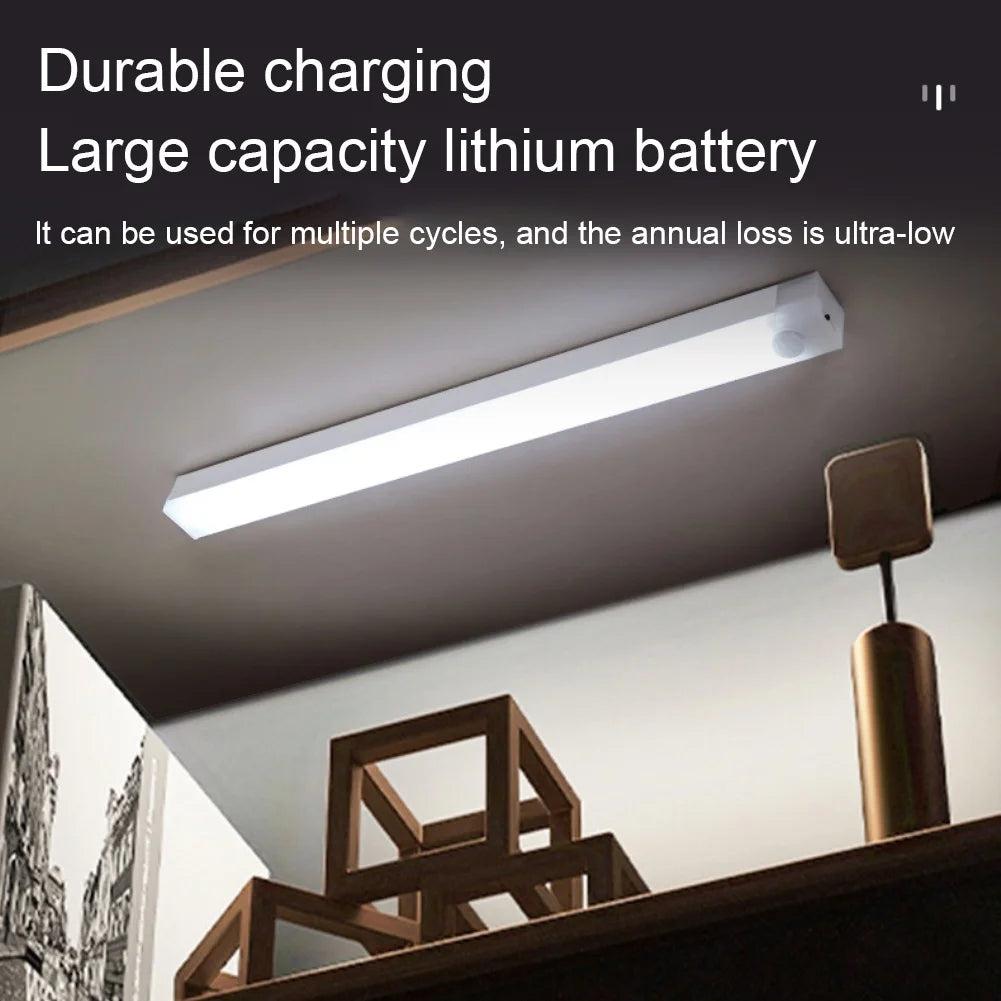 ✨ Wireless LED Motion Sensor Light – Type-C Rechargeable Night Lamp for Cabinets, Wardrobes, Stairs & Kitchens ✨